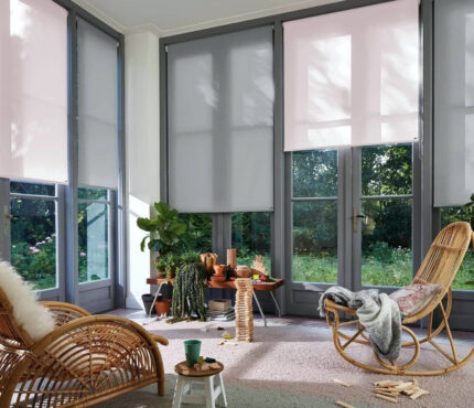 Rèm Cuốn Vân Xước 3 Lớp Cao Cấp SANKAKU