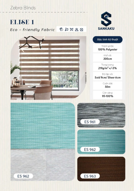 Rèm Cầu Vồng ELISE 1 SANKAKU
