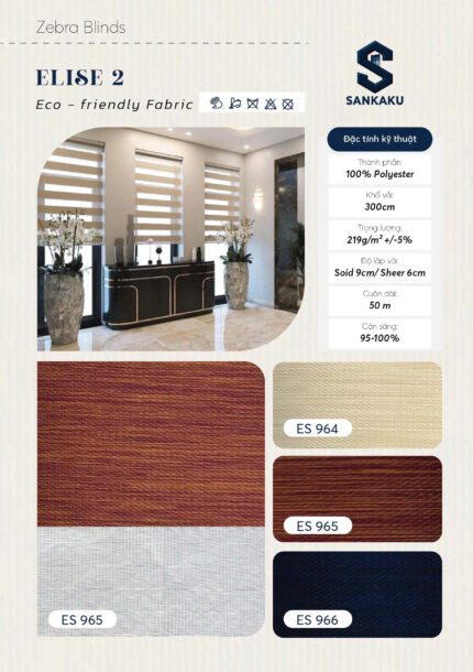 Rèm Cầu Vồng ELISE 2 SANKAKU