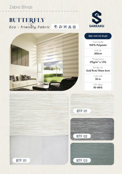 Rèm Cầu Vồng BUTTERFLY SANKAKU