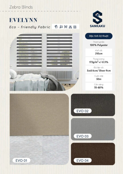 Rèm Cầu Vồng EVELYNN OBSIDIAN SANKAKU