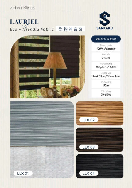 Rèm Cầu Vồng LAURIEL LUXE SANKAKU