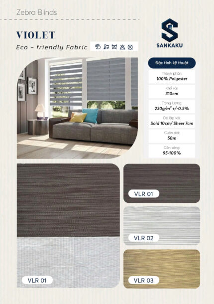 Rèm Cầu Vồng VIOLET ROYALE SANKAKU